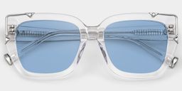 A clear, oversized frame that's playful and chic.2