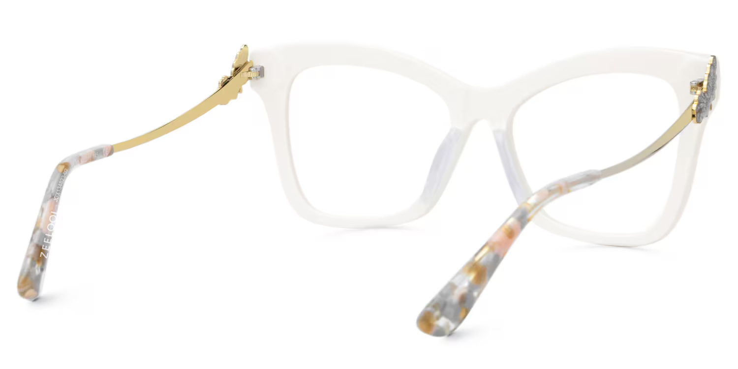 Elida Butterfly White Glasses4