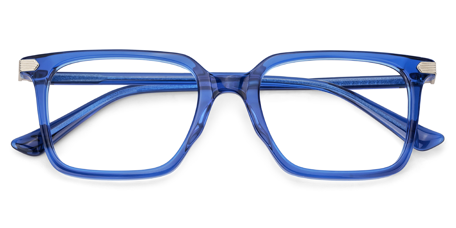 Goveo Rectangle Blue Glasses