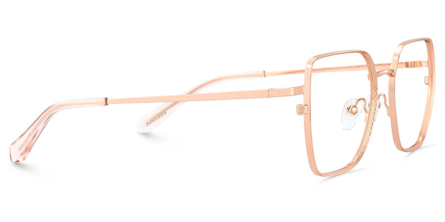 Rose Gold Wire Glasses With Exquisite Pattern4