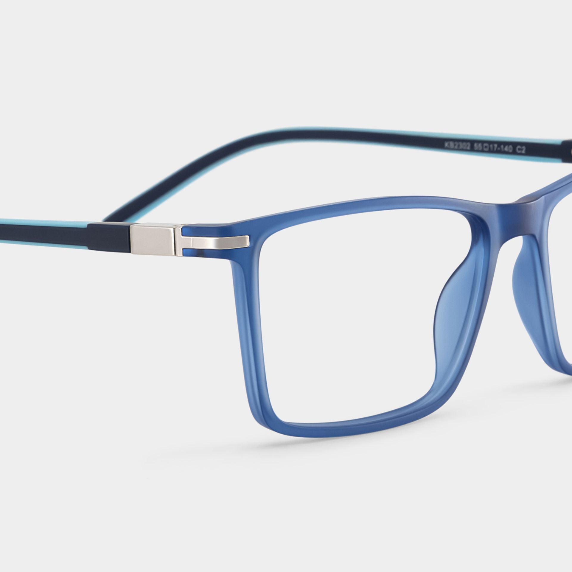 Aaron Rectangle Black Red Glasses4