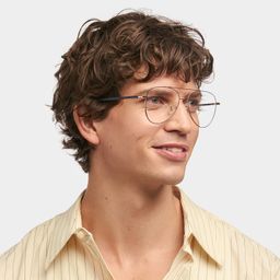 Paige Aviator Blue-Gold Glasses1