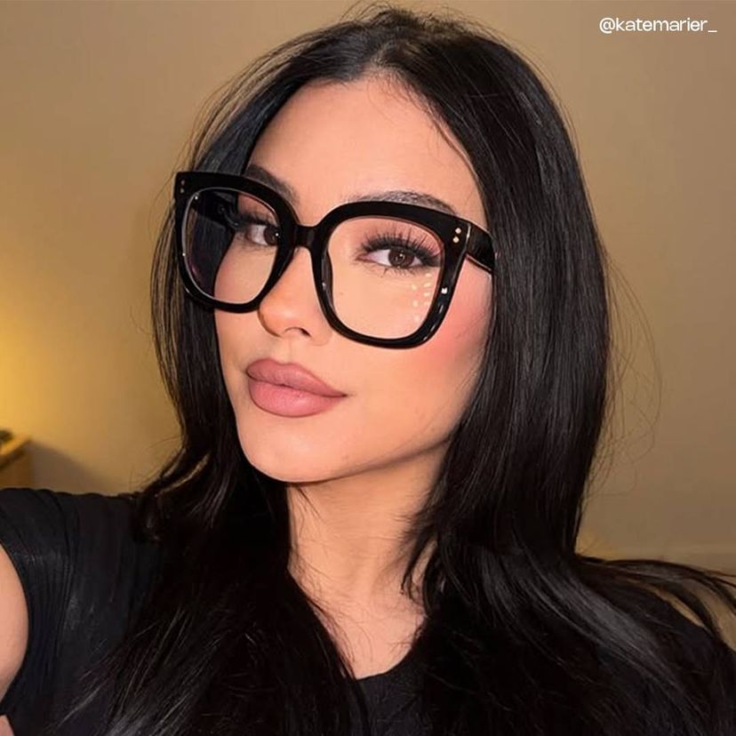 Ebony Square Black Glasses
