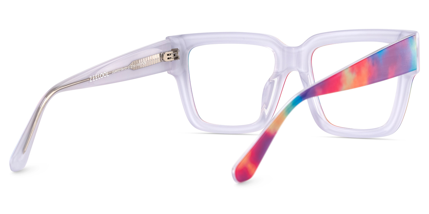 Pop  Acetate Colorful Frame Glasses with Square Shape | ZEELOOL Canada5