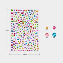 Pretty Round Colorful Rhinestone Face Sticker0