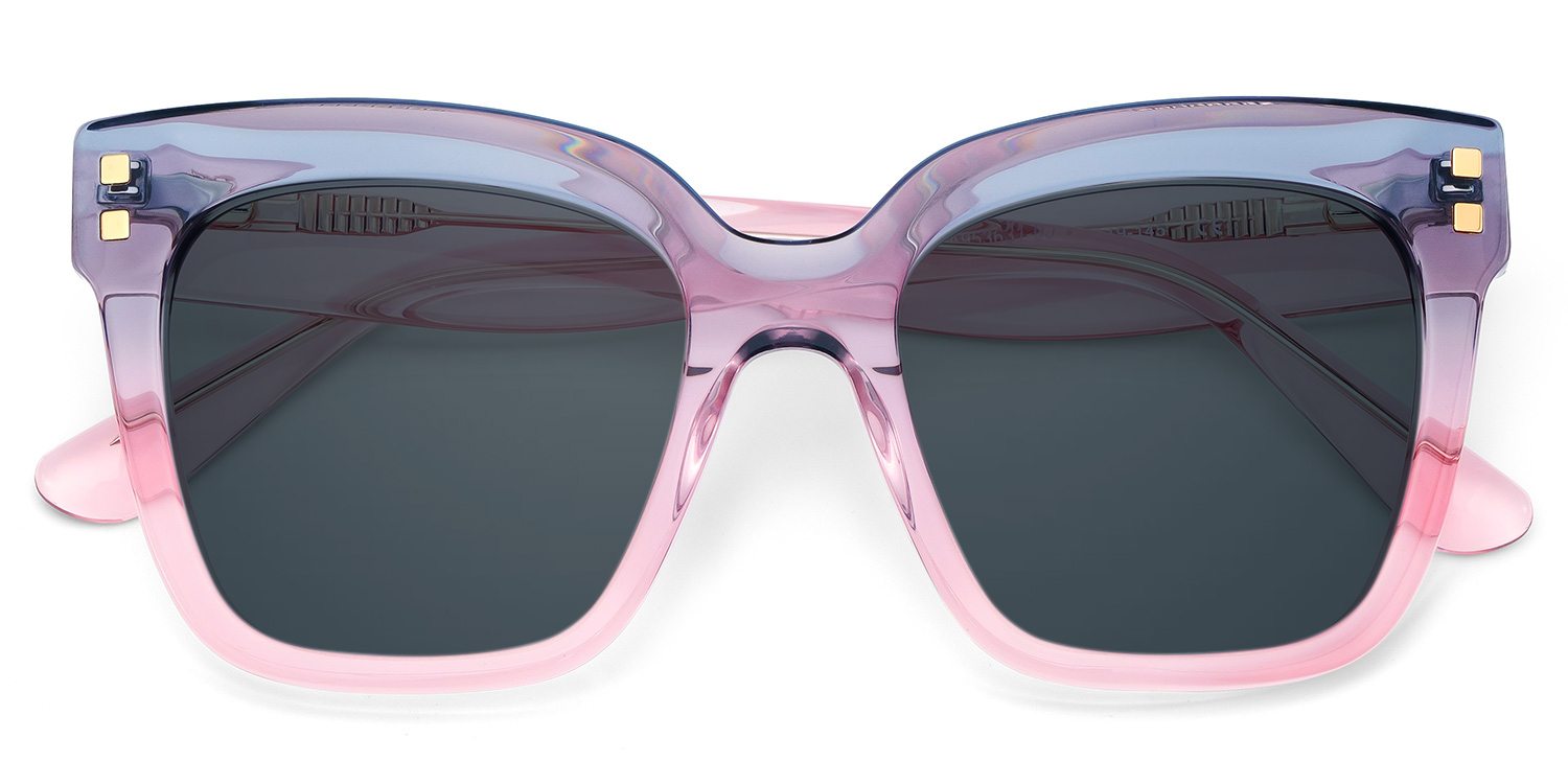 Minguela Square Gray Pink Sunglasses