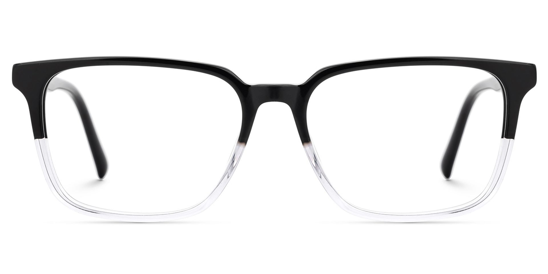 Barnhill Acetate Square Black-Clear Frame Glasses | ZEELOOL Canada0