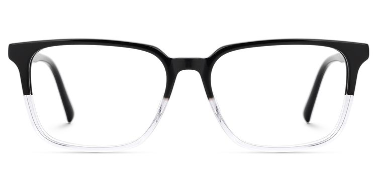 Barnhill Black-Clear Square Glasses