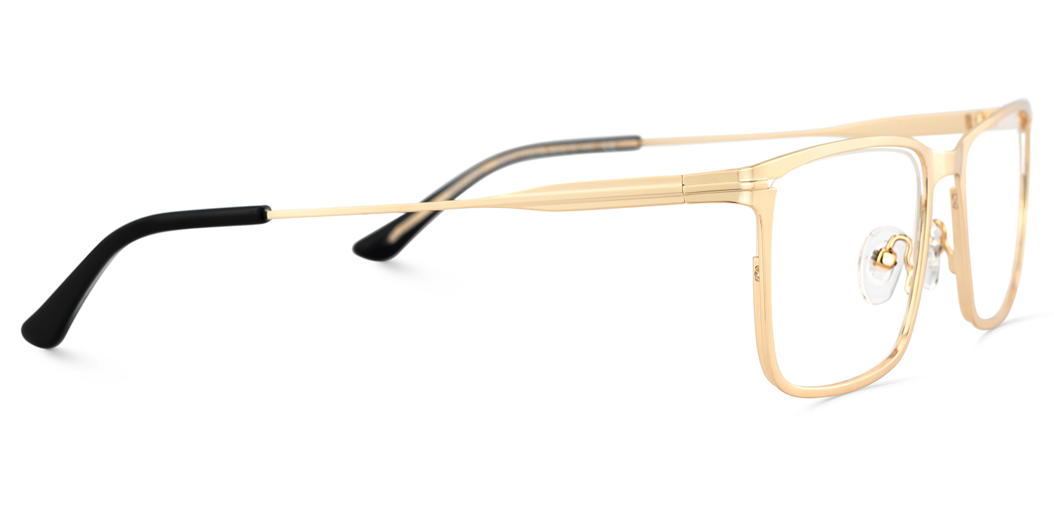 Gold Rectangle Frames With Adjustable Nose Pads4