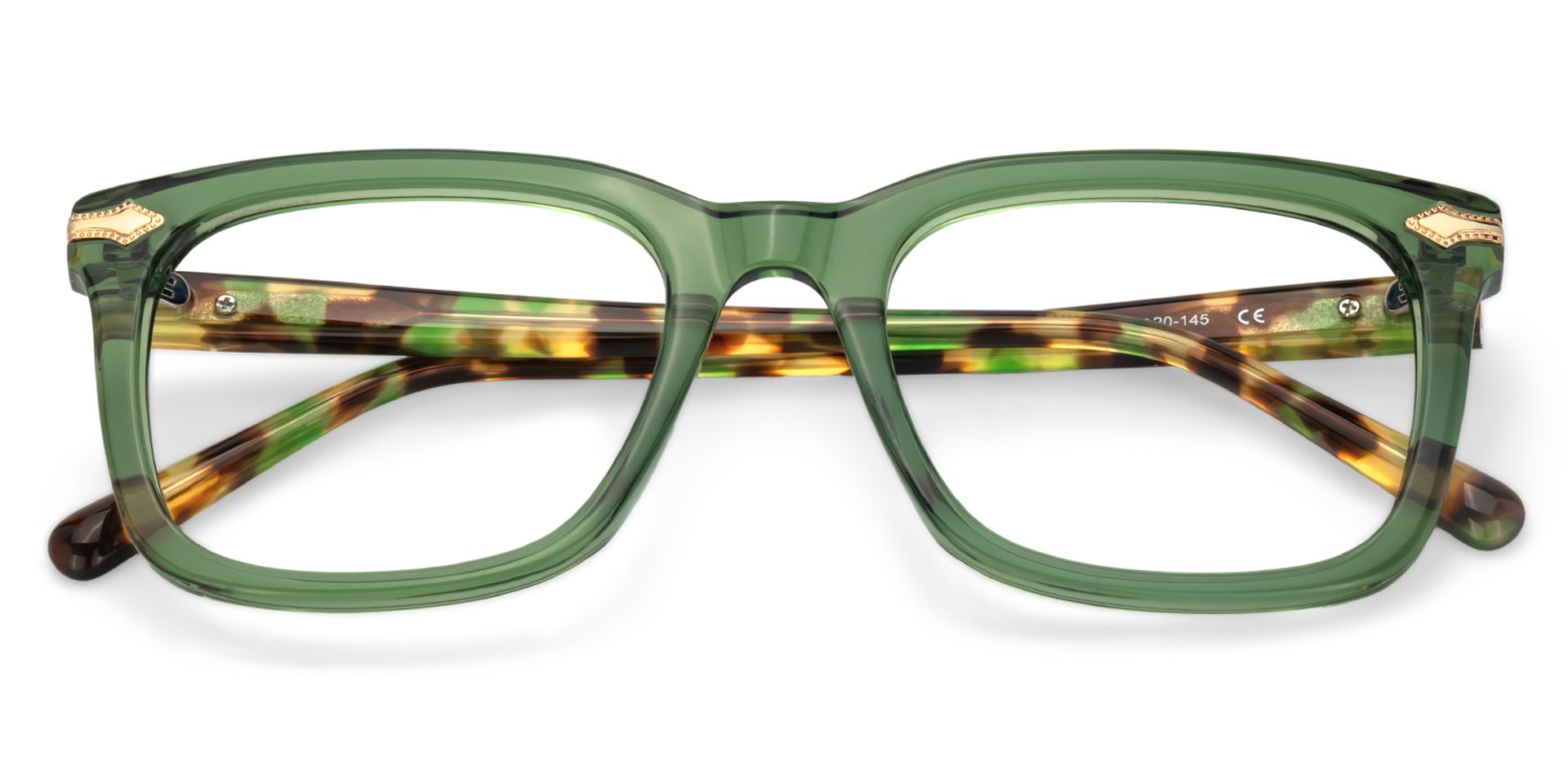 Rectangle Green Glasses Frames For Men1