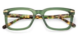 Brochelle Rectangle Green Glasses1