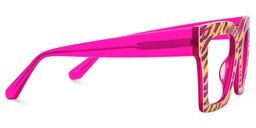 Morreen Square Hot Pink Zebra Glasses2