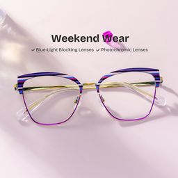 Harley Browline Purple Glasses0