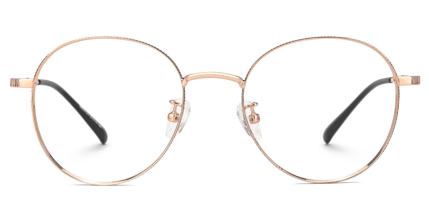 Blue-Light Blocking Ringstaff Eyeglasses, Ringstaff Rose-Gold Glasses -Zeelool0