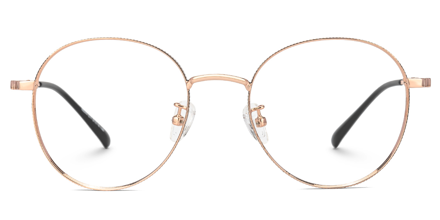 Blue-Light Blocking Ringstaff Eyeglasses, Ringstaff Rose-Gold Glasses -Zeelool0