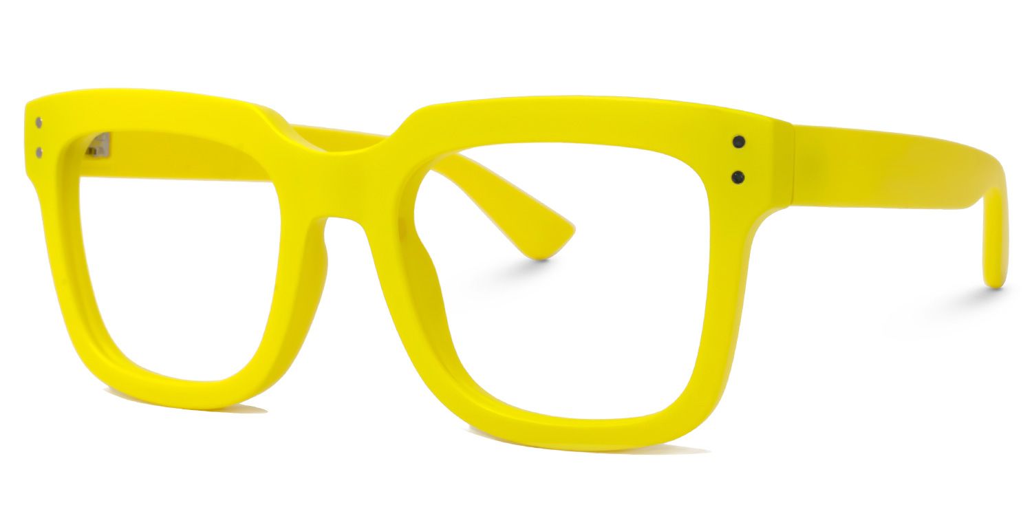 Liizbeett Square Yellow Frame Glasses | Zeelool Optical3