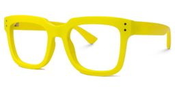 Liizbeett Square Yellow Glasses3