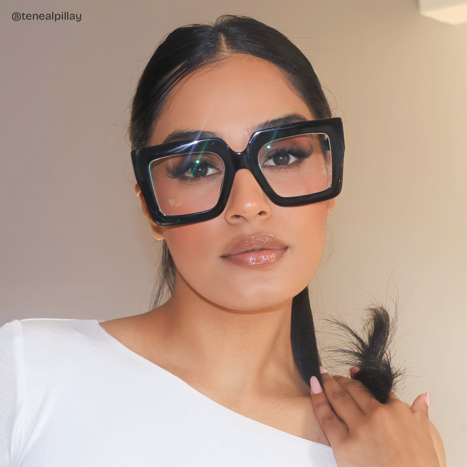 Brandon Square Black Glasses10