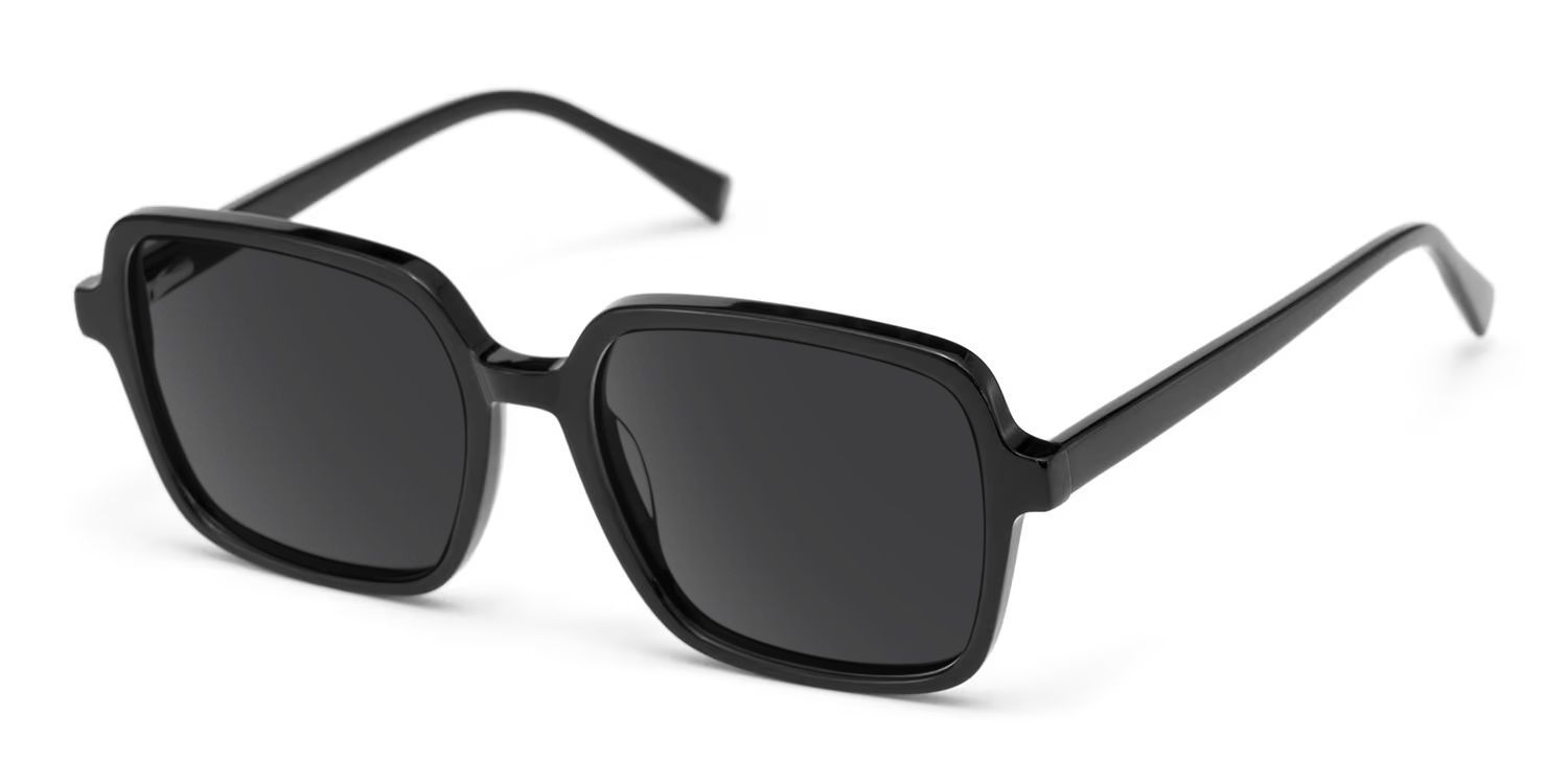 Ember Square Sunglasses with Acetate Black Frames | ZEELOOL CA2