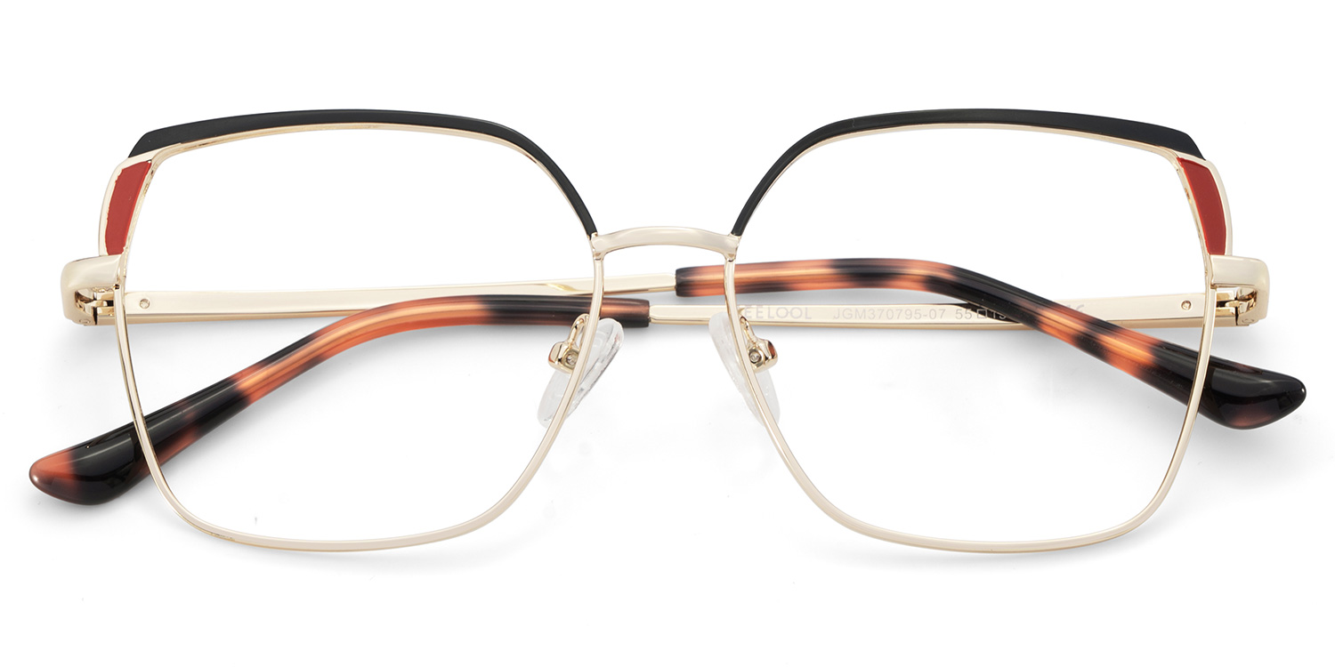 Shayla Square Black Red Glasses2