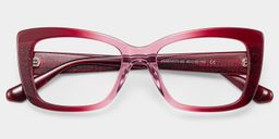 Leona Red Rectangle Glasses1