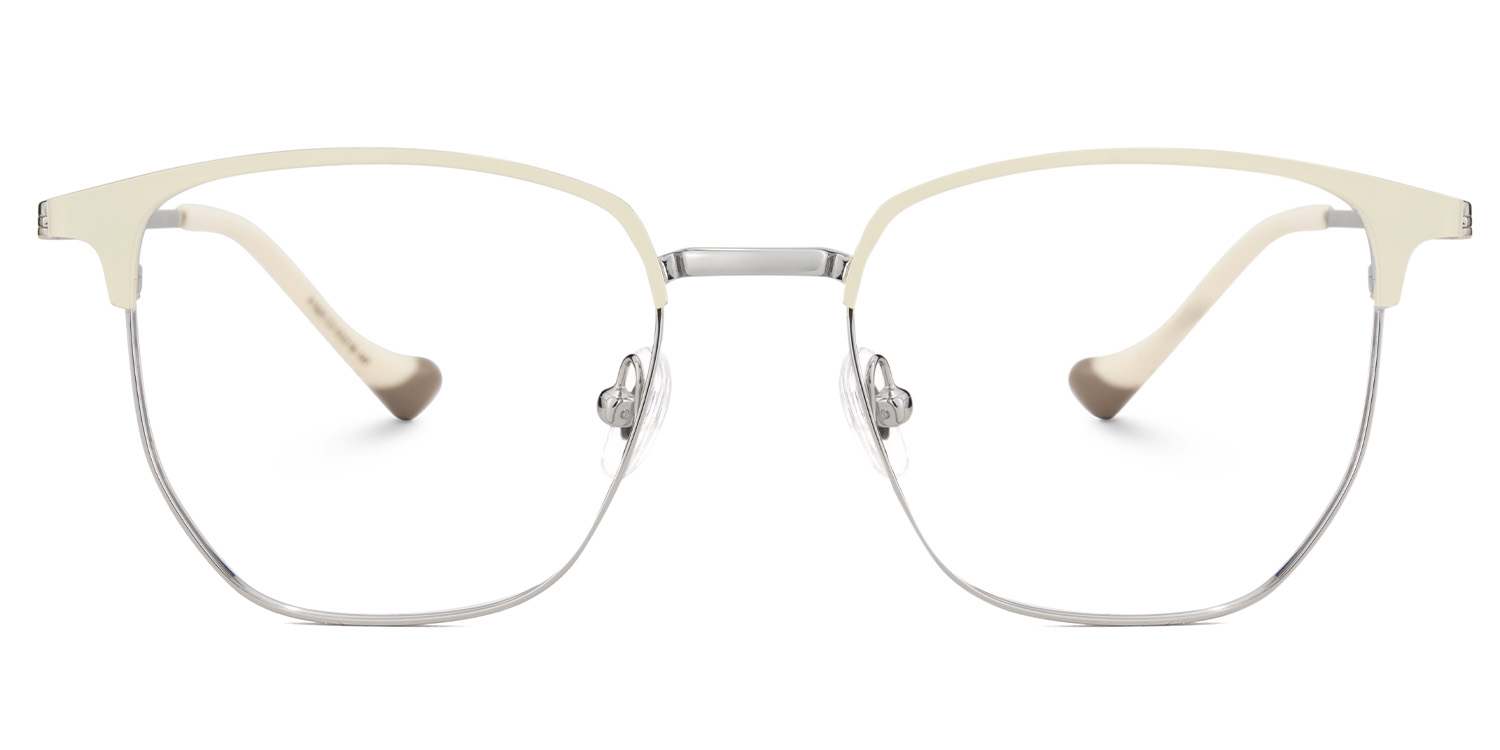 White Browline Glasses With High-quality Material1