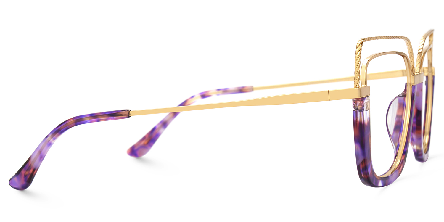 Purple Tortoiseshell Glasses Ornella Cateye Frame & Prescription Glasses2