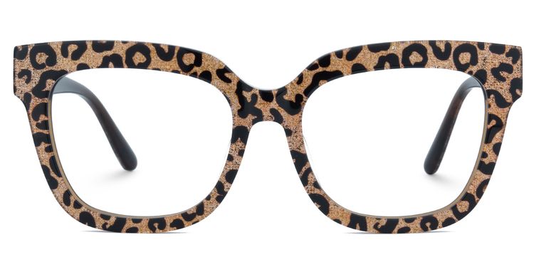 Yaniska Square Leopard Glasses