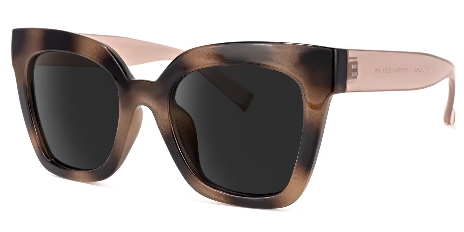 Malcolm Square Sunglasses with Tr90 Burnt-Umber Frames | ZEELOOL CA2