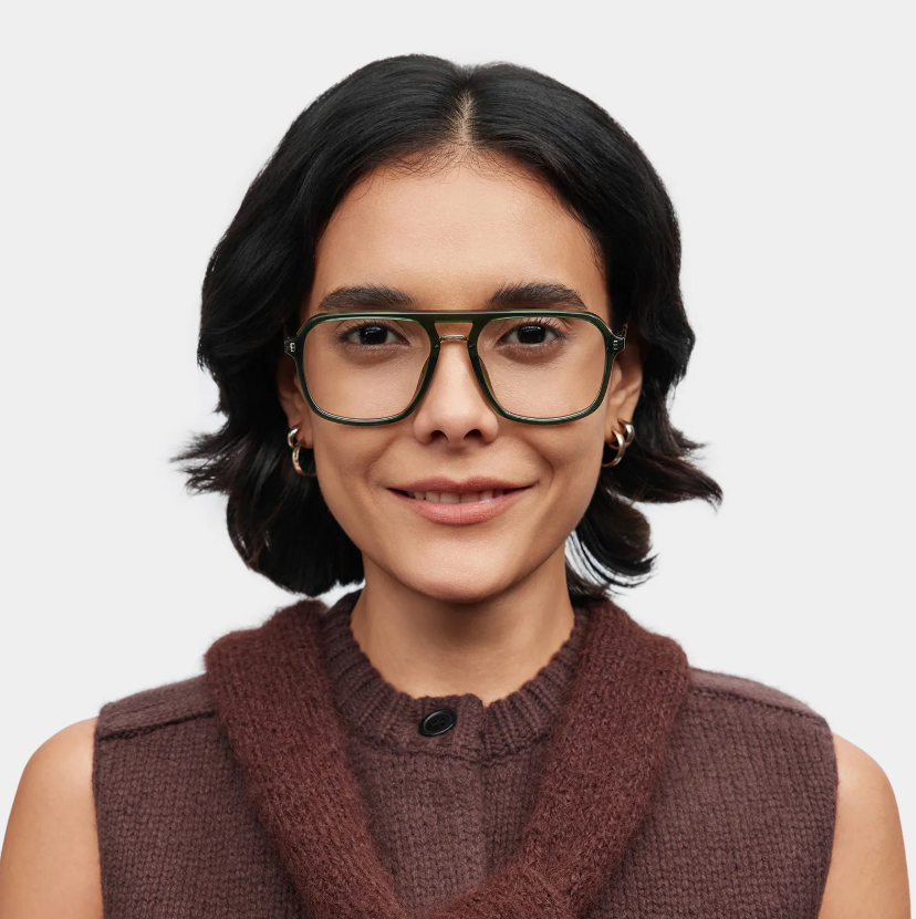 Aviator Kilworth Green Glasses deals -Zeelool Glasses0