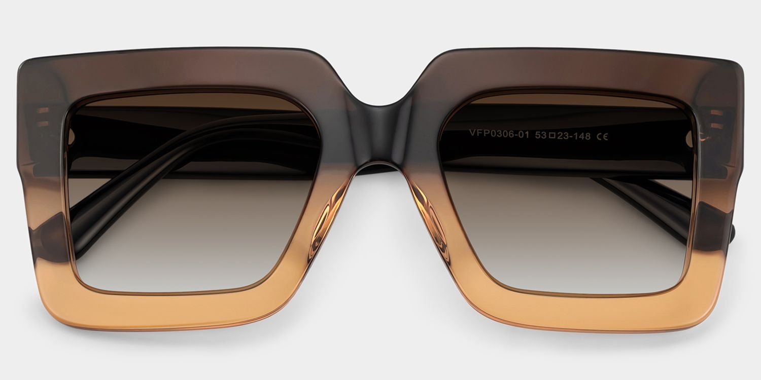 Brandon Brown Square Frame Glasses, Thick Tawny Frames1