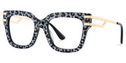 Lidia Square Gray Leopard Glasses3