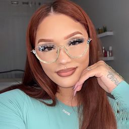 Sparkle Gold Cat eye Glasses11