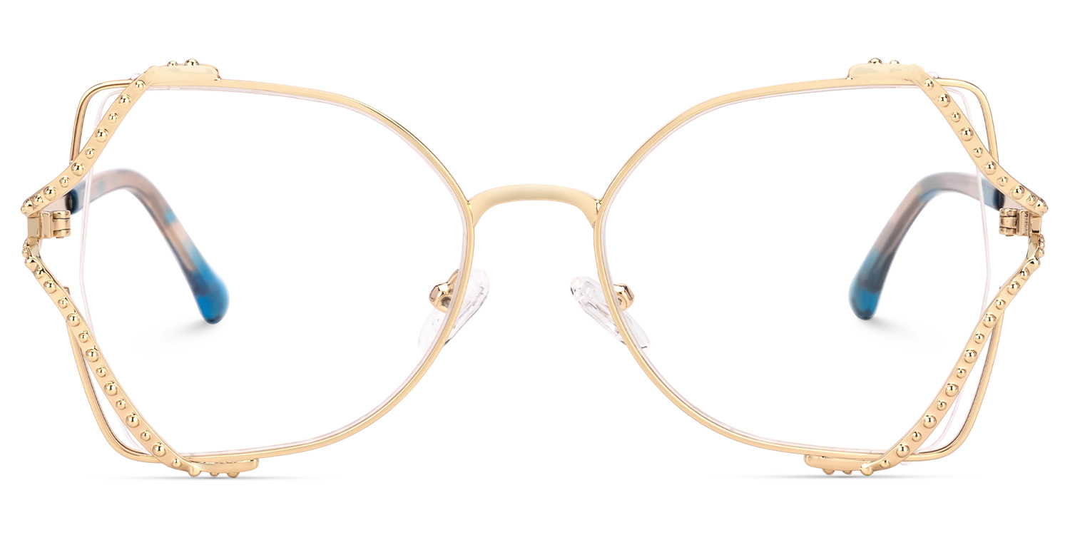 Mcconico Designer Eyeglasses in Butterfly Gold Frame0