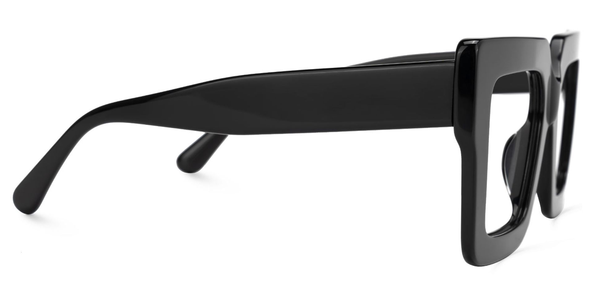 Brandon Square Black Frames and Prescription Glasses2