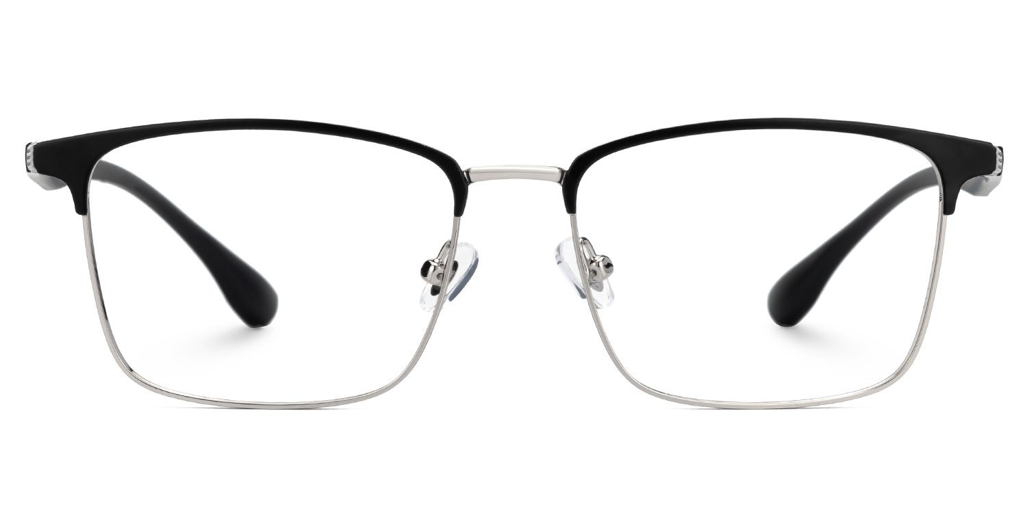 Eaddy Silver Eyeglasses with Rectangle Shape | ZEELOOL Canada0