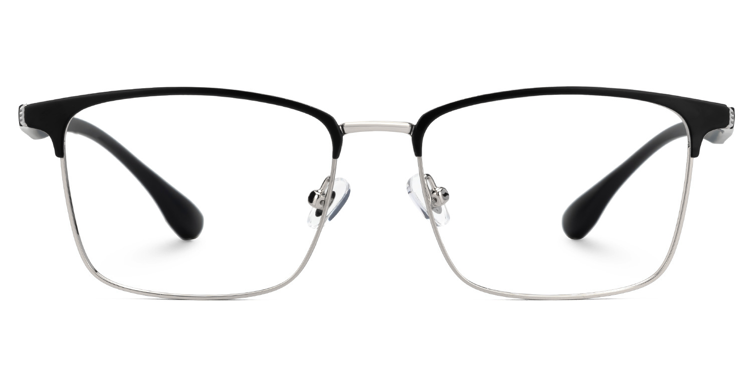Eaddy Silver Eyeglasses with Rectangle Shape | ZEELOOL Canada0