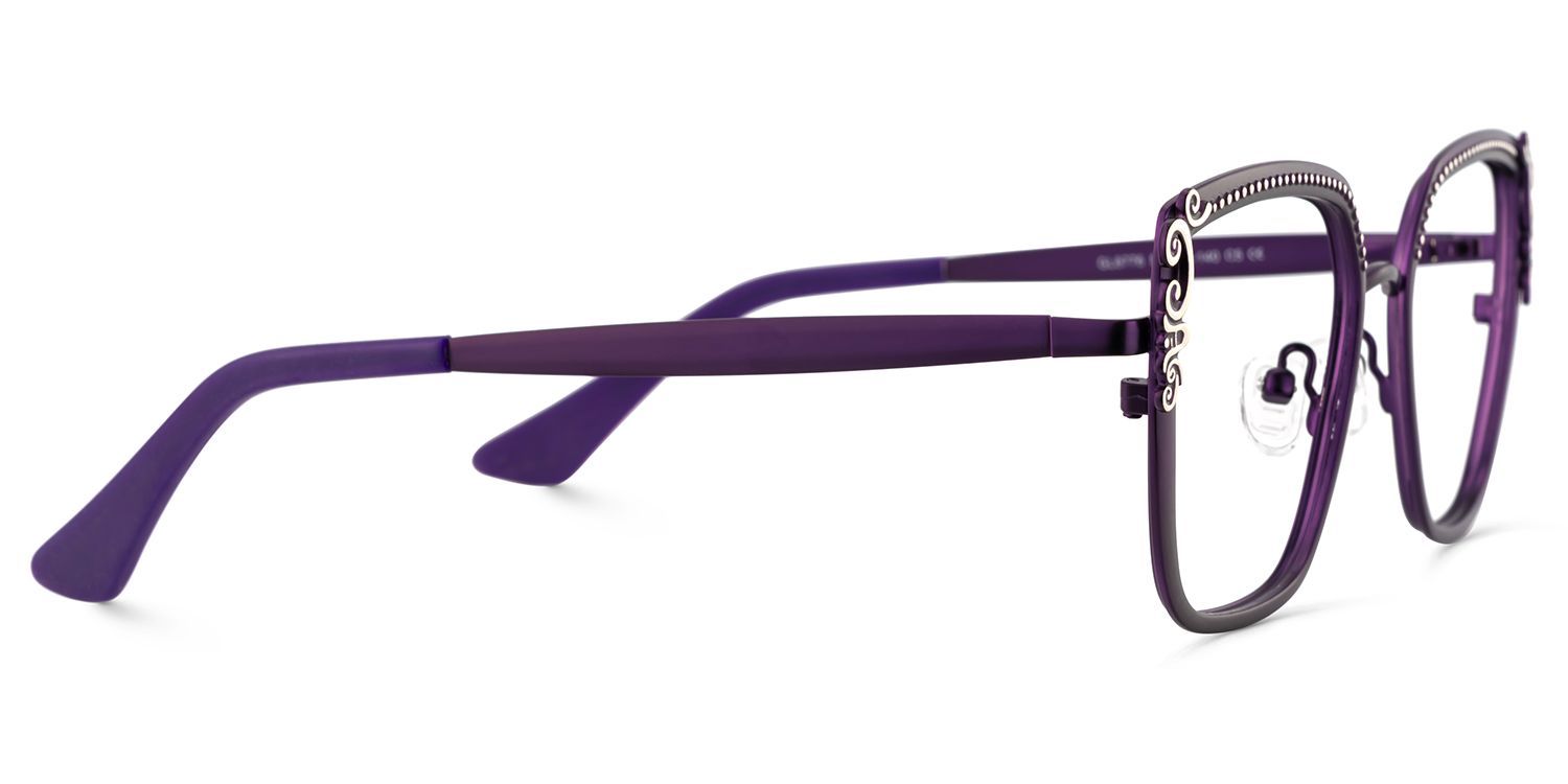 Women's Purple Glasses Frames in Square Shape1
