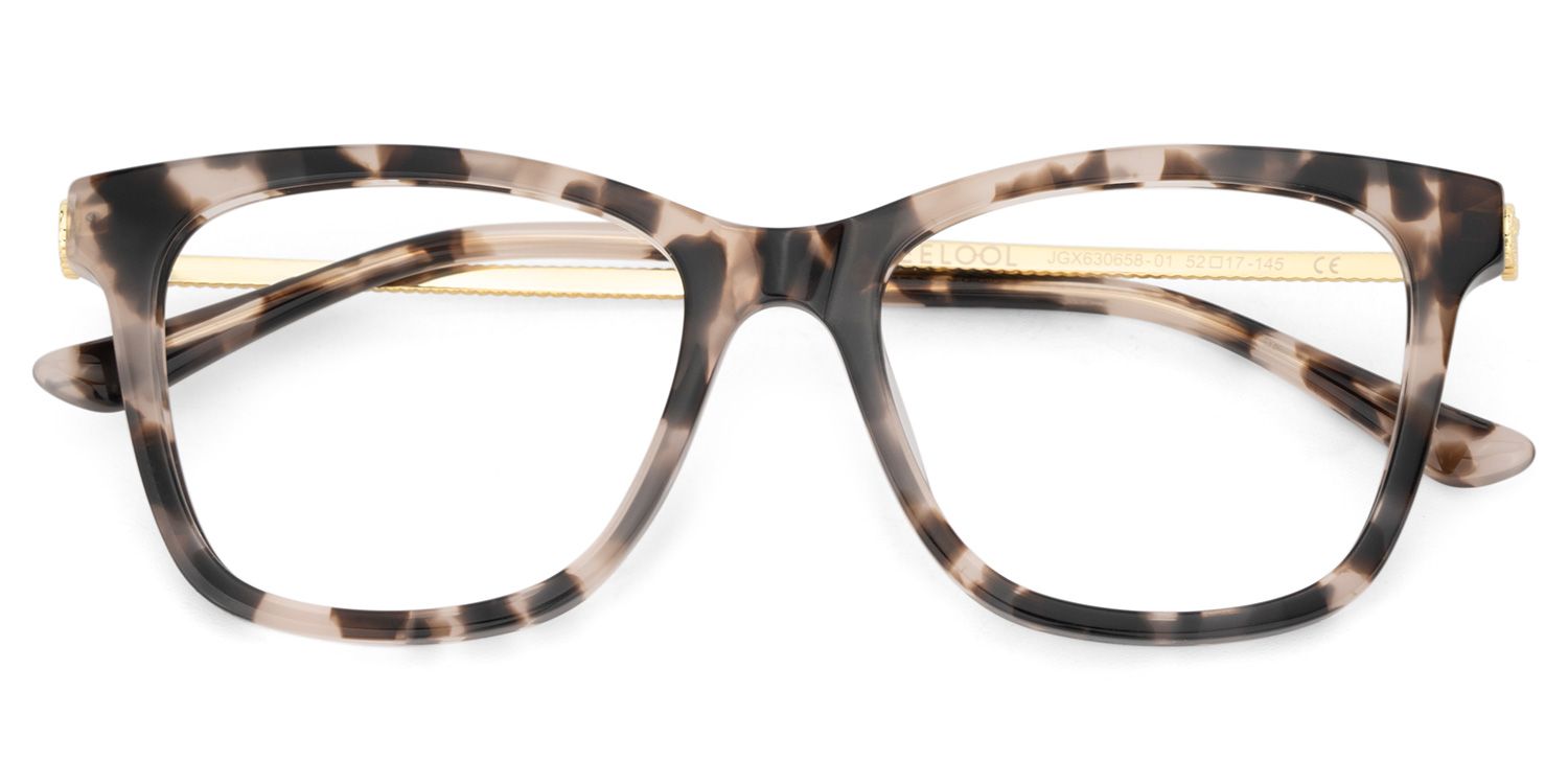 Large Rectangle Eyeglasses With Woven Metal Temples2