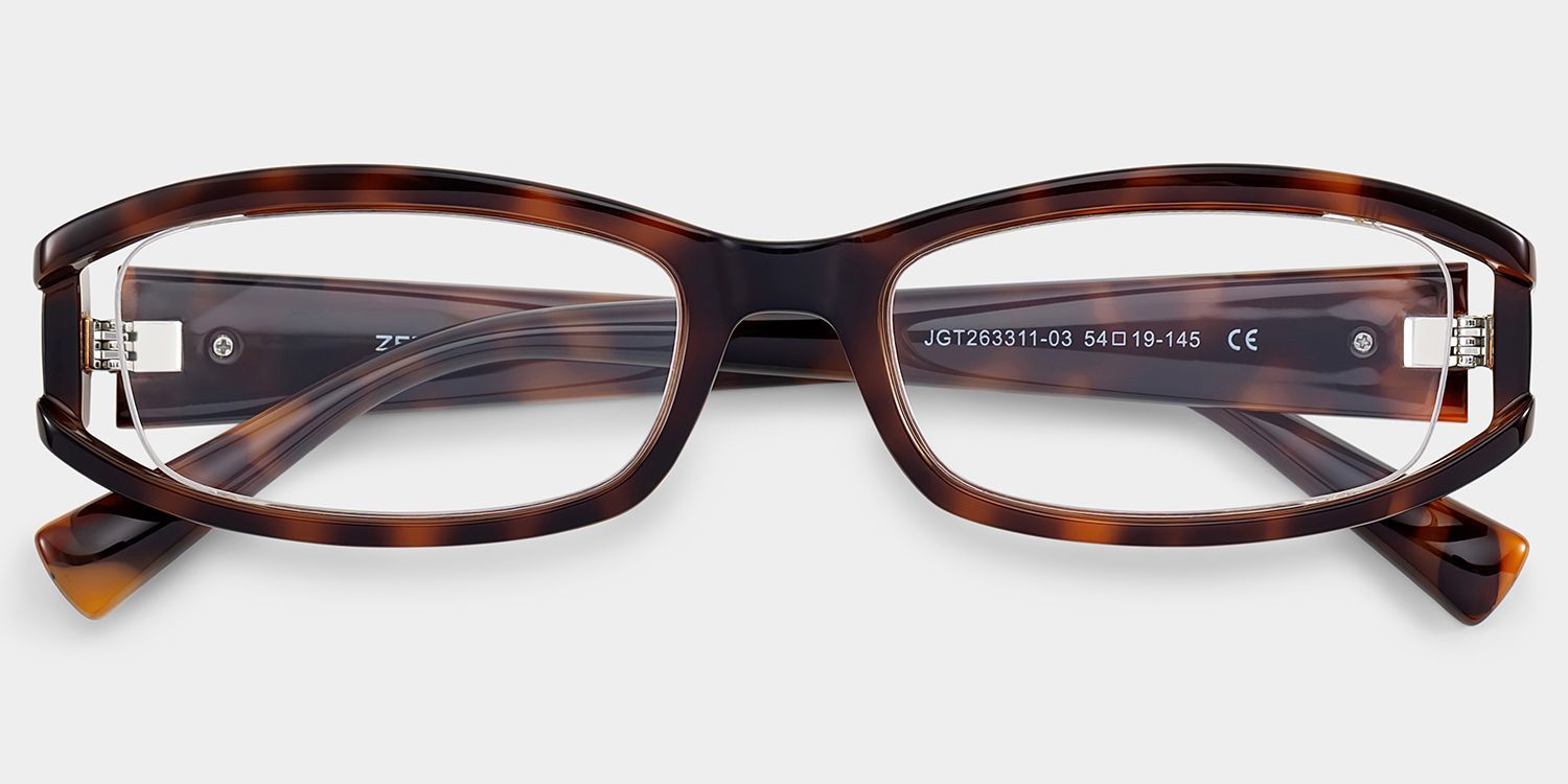 Willow Brown Tortoise Rectangle Glasses for Women | ZEELOOL3