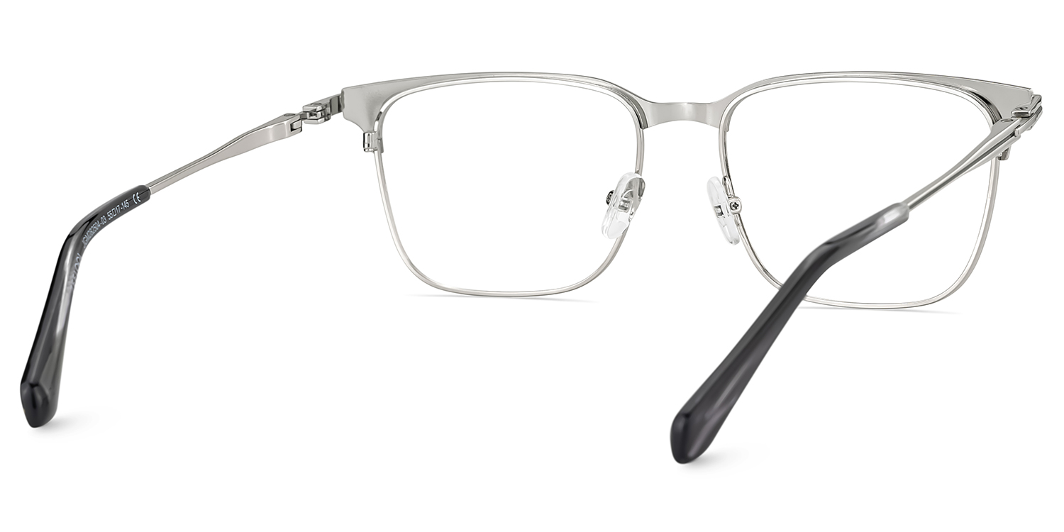 Marshall Rectangle Silver Glasses5