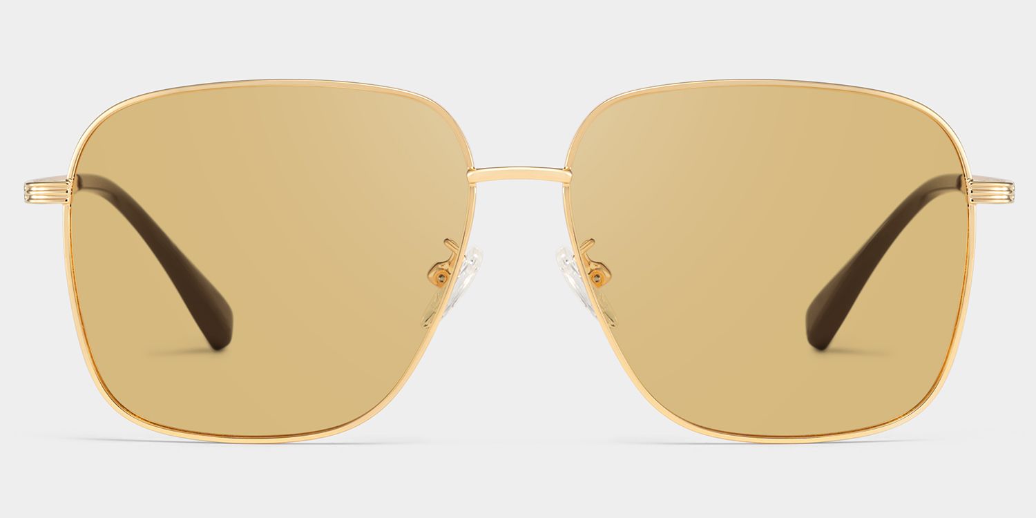 Valentina gold Frame Polarized Sunglasses with square Style Online | ZEELOOL Canada1