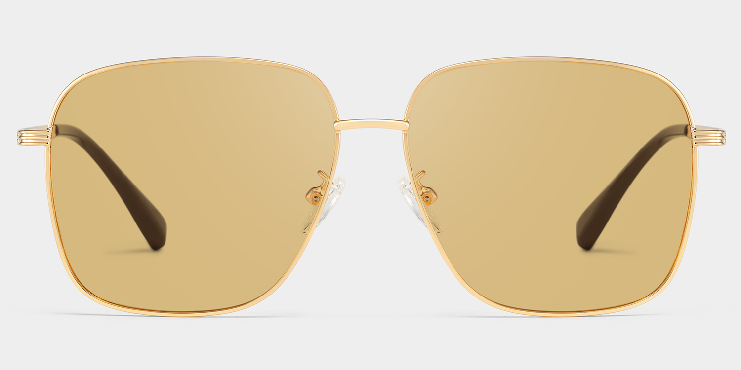Valentina Square Gold Polarized Sunglasses1