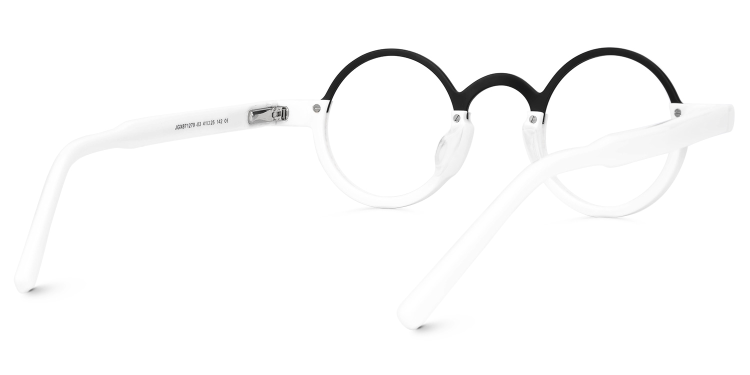 Lumy Round White Glasses3