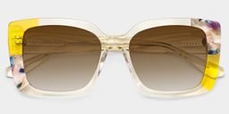 Palma Yellow Square Sunglasses1