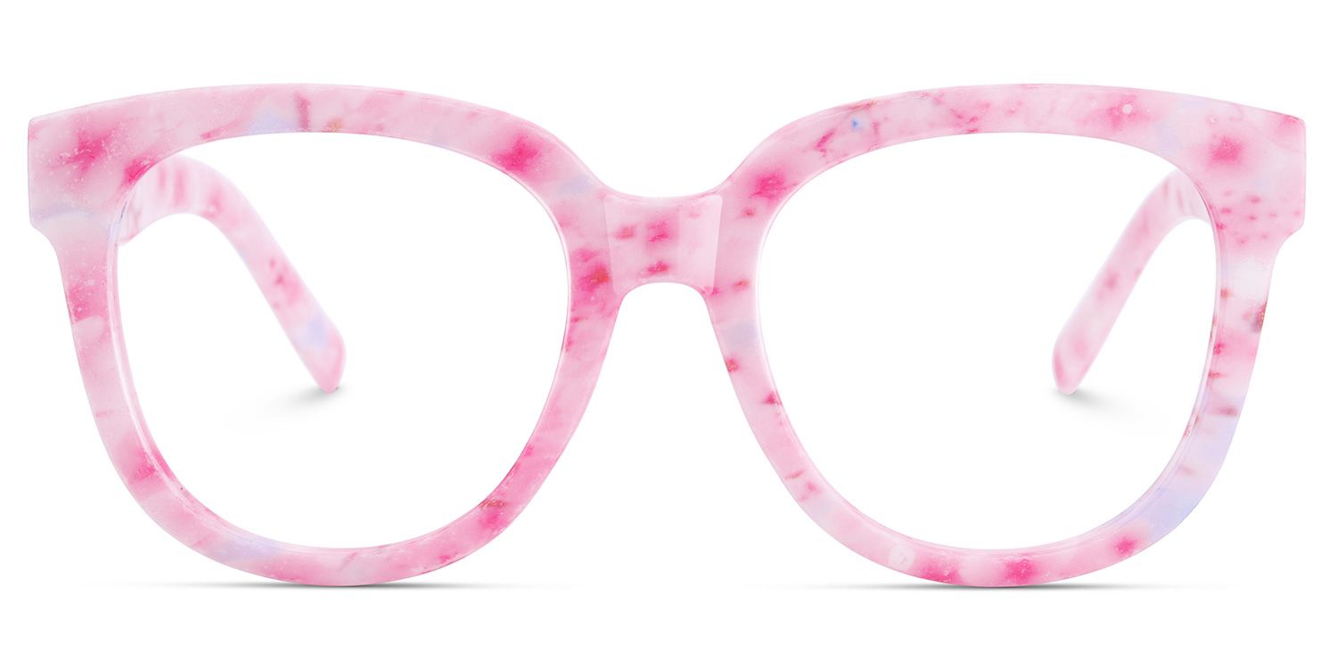 Pink Square Frame Glasses - Harrell on Sale | ZEELOOL Canada1