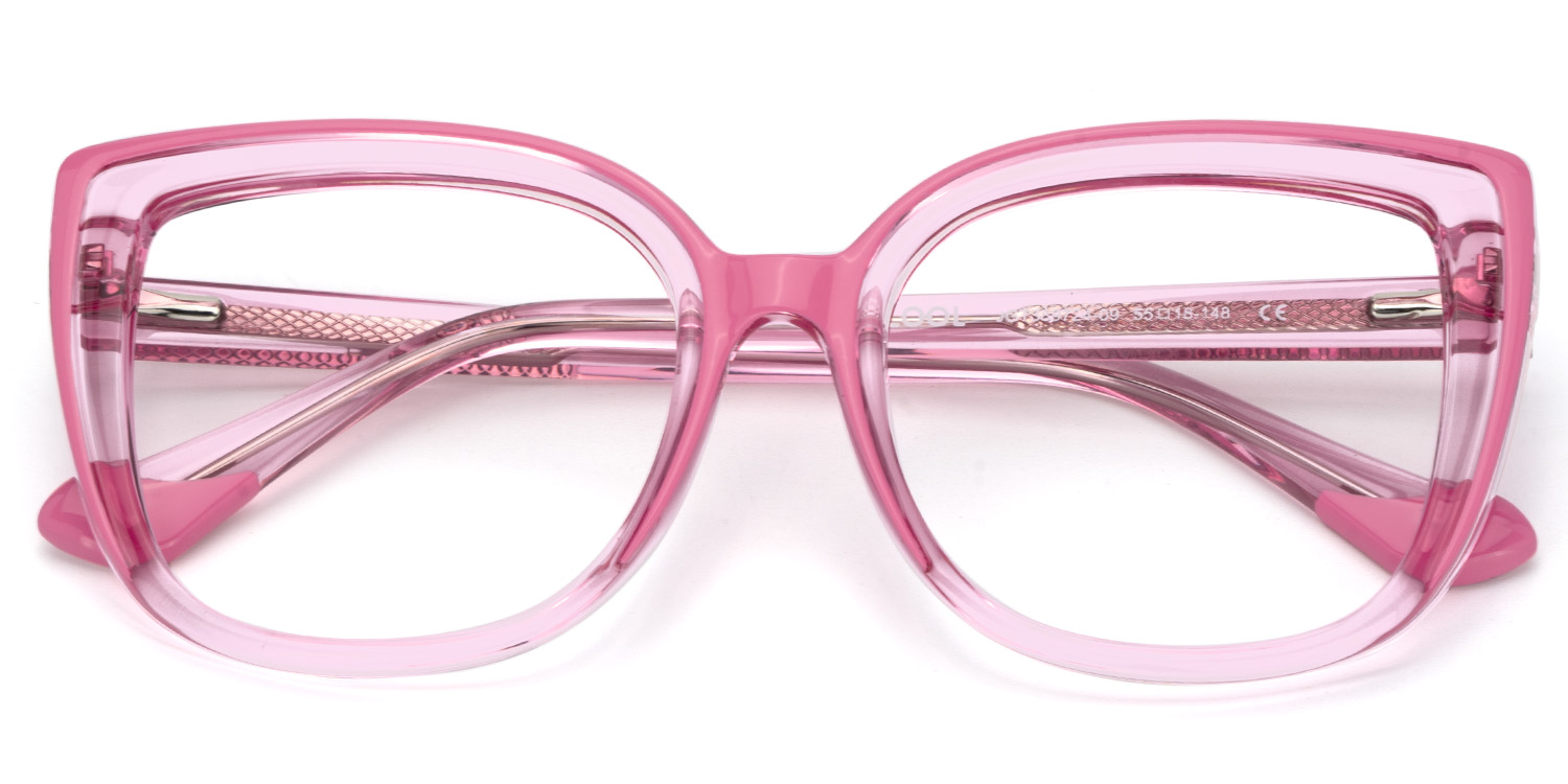 Cateye Pink Frame Blue Light Blocking Glasses1