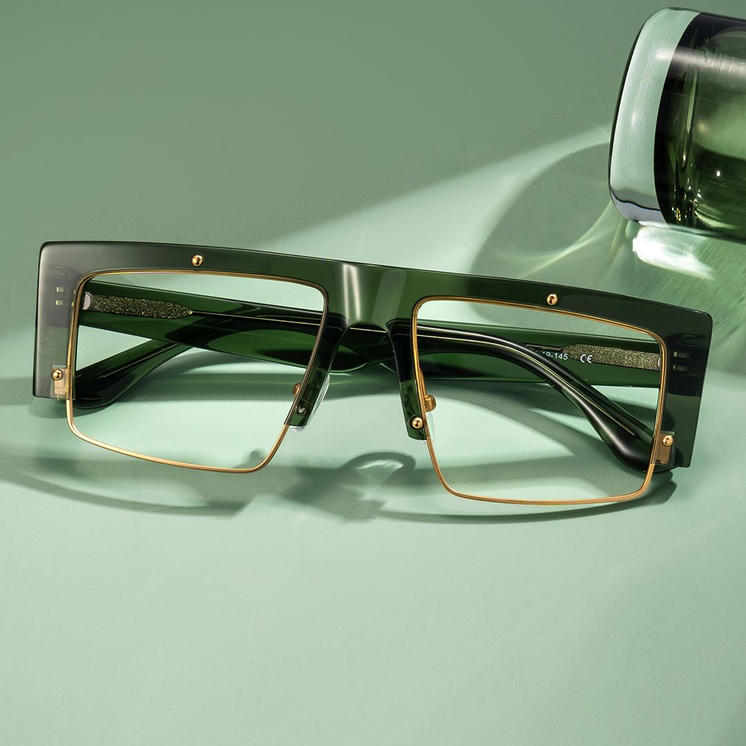 Maldonado Men's Green Glasses With Rectangle Shape | ZEELOOL Canada0