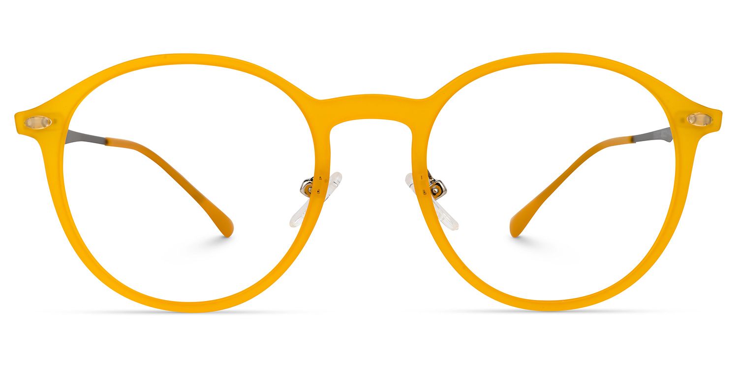 Dolores Round Yellow Glasses | ZEELOOL Canada0