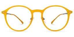 Dolores Round Yellow Glasses0